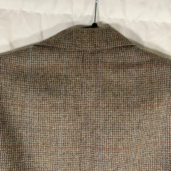 Vintage Oscar De La Renta Sport Coat Men’s Brown Plaid Jacket - Picture 12 of 12